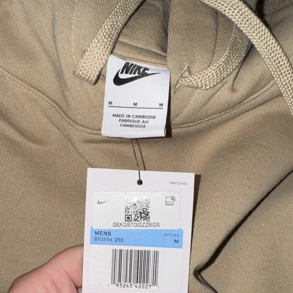 Nike Men's Khaki Hoodie - Picture 2 of 3
